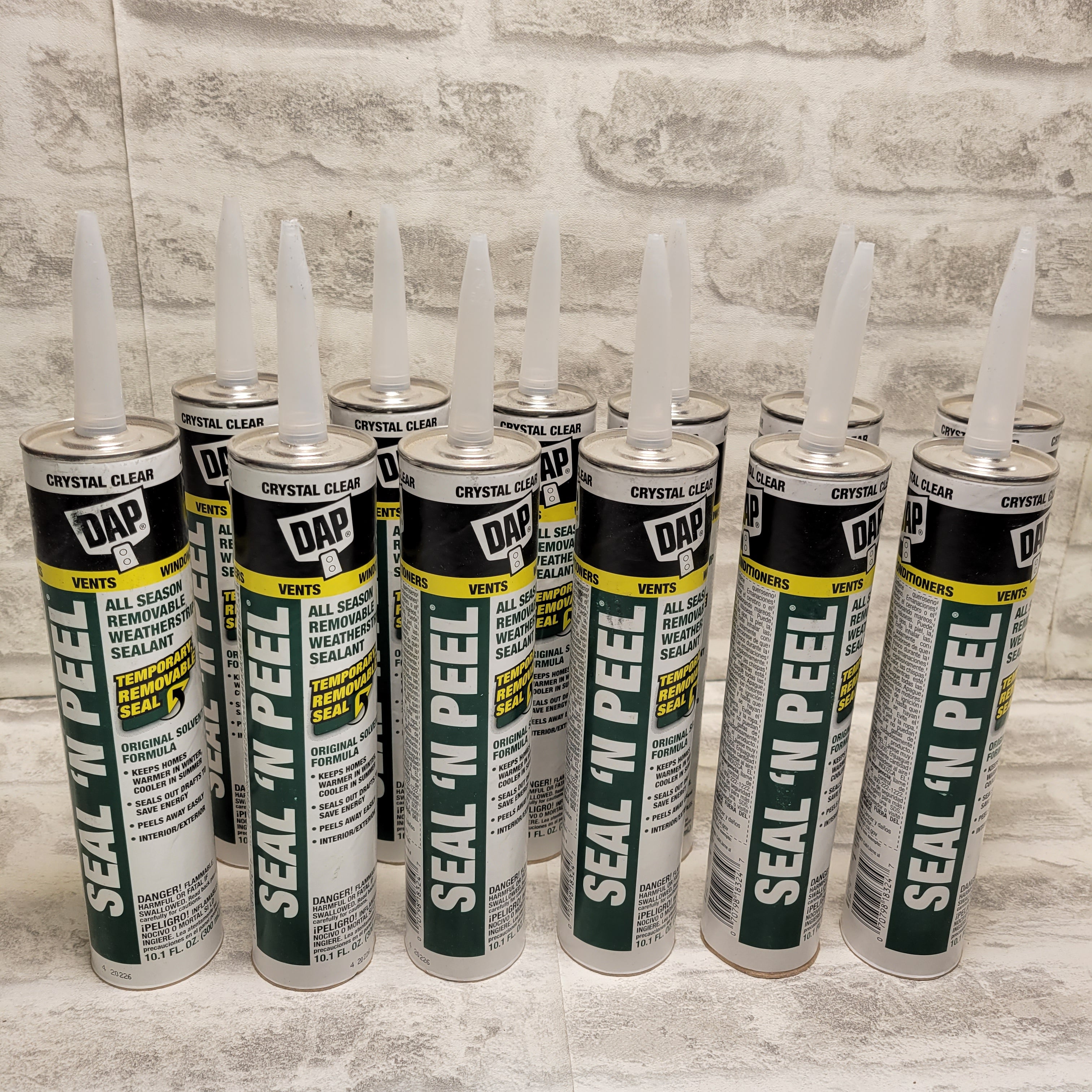 Dap 18324 Seal 'N Peel Removable Clear Caulk, 10.1-Ounce 12pk (7895396974830)